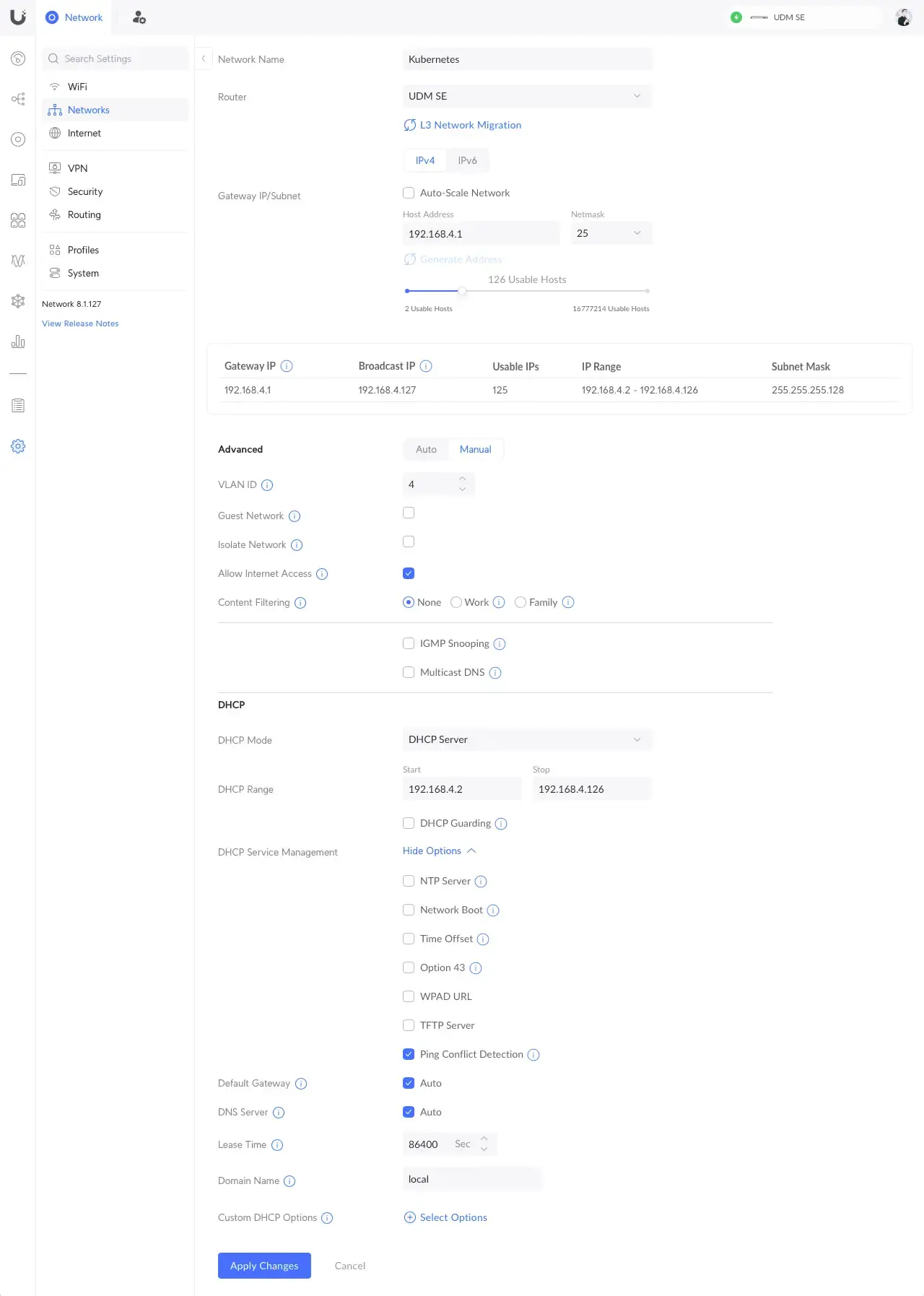 OS Installation: Network VLAN